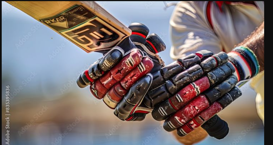 batting grip closeup